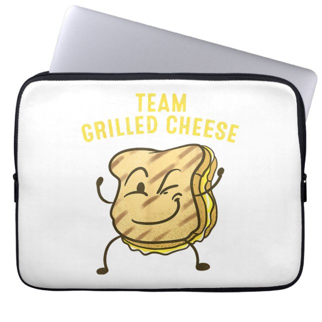 Cool Team Gegrilde Kaas Gift Grappig Squad Toasted Laptop Sleeve (Voorkant)