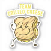 Cool Team Gegrilde Kaas Gift Grappig Squad Toasted Sticker (Voorkant)