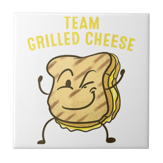 Cool Team Gegrilde Kaas Gift Grappig Squad Toasted Tegeltje (Voorkant)