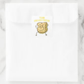 Cool Team Gegrilde Kaas Gift Grappig Squad Toasted Vierkante Sticker (Tas)