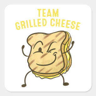 Cool Team Gegrilde Kaas Gift Grappig Squad Toasted Vierkante Sticker