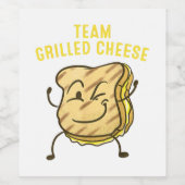 Cool Team Gegrilde Kaas Gift Grappig Squad Toasted Wijn Etiket (Enkel label)