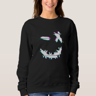 Cool Techno Glitch Smile Trippy Goa Rave Outfits M Trui