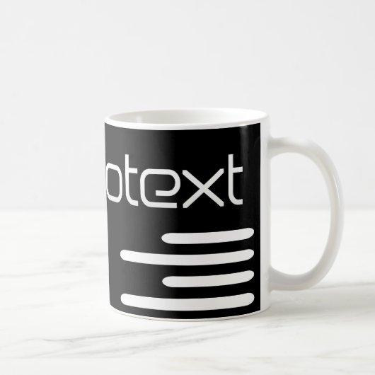 Cool Technotext Techno Tekst Zwart Koffiemok (Rechts)