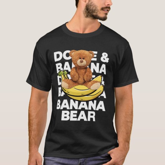 Cool Teddy Bear Banana Style Banana Bear Graphic T-shirt (Voorkant)