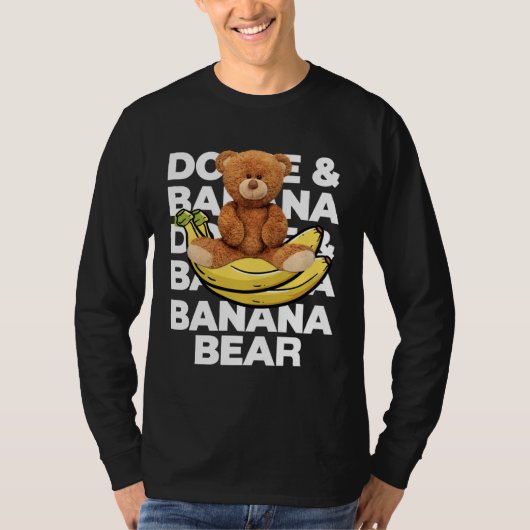Cool Teddy Bear Banana Style Banana Bear Graphic T-shirt (Voorkant)
