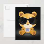 Cool Teddy Bear Briefkaart (Voorkant / Achterkant)