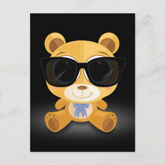 Cool Teddy Bear Briefkaart (Voorkant)