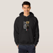 Cool Teddy Bear in Italy Style Illustration Graphi Hoodie (Voorkant volledig)