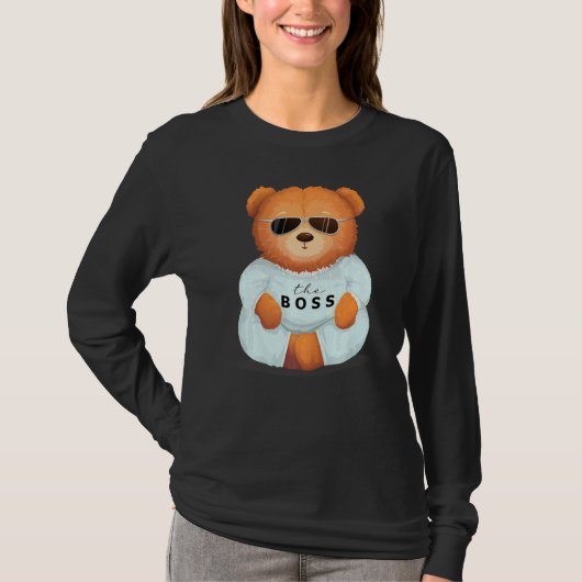 Cool Teddy Bear met een zonnebril T-shirt (Voorkant)
