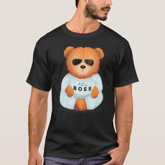 Cool Teddy Bear met een zonnebril T-shirt (Voorkant)