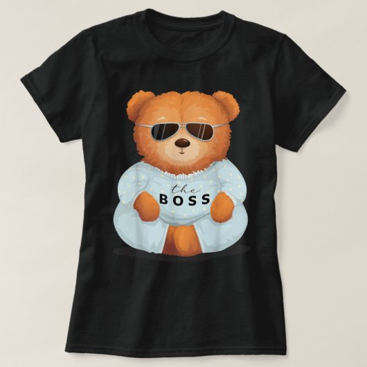 Cool Teddy Bear met zonnebril Teddy Lover, The B T-shirt (Design voorkant)