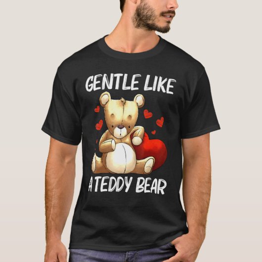 Cool Teddy Bear voor mannen Plush Stuffed Speelgoe T-shirt (Voorkant)