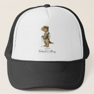 Cool Tee-Rex Golfer Dinosaur Onderschrift Naam Trucker Pet
