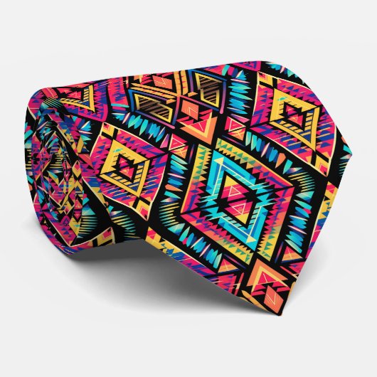 Cool tegel Azteeks motief Stropdas (Opgerold)