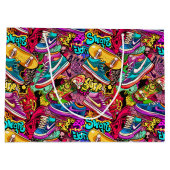 Cool tegelpatroon comic graffiti tiener  groot cadeauzakje (Achterkant)