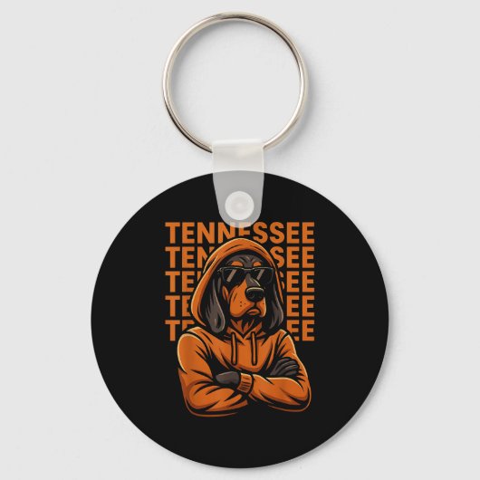 Cool Tennessee Dog Lovers Coonhound Men Women Kids Sleutelhanger (Voorkant)