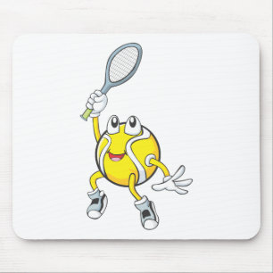 Cool Tennis Ball Holding Racquet Muismat