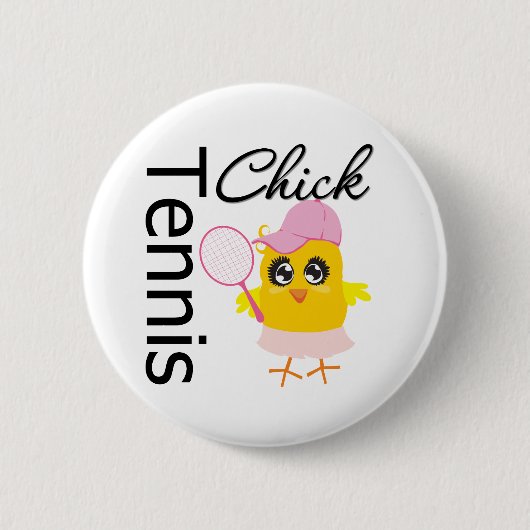 Cool Tennis Chick Ronde Button 5,7 Cm (Voorkant)