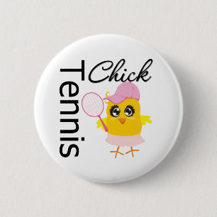 Cool Tennis Chick Ronde Button 5,7 Cm