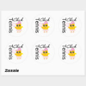 Cool Tennis Chick Ronde Sticker (Vel)