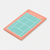 Cool tennis court layout Post-it Notes for coach (Schuin)
