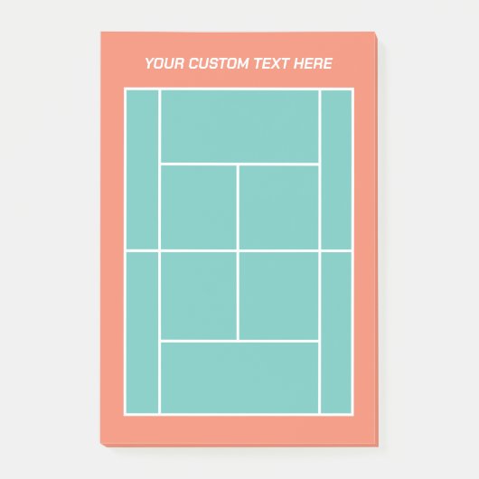 Cool tennis court layout Post-it Notes for coach (Voorkant)