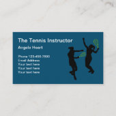 Cool Tennis Instructor Theme Visitekaartje (Voorkant)