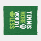 Cool Tennis woordkunst Fleece Deken (Voorkant (Horizontaal))