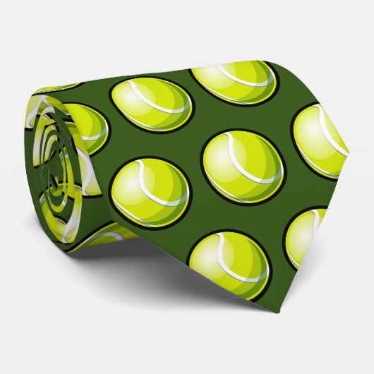 Cool tennisbal sportpatroon stropdas (Opgerold)