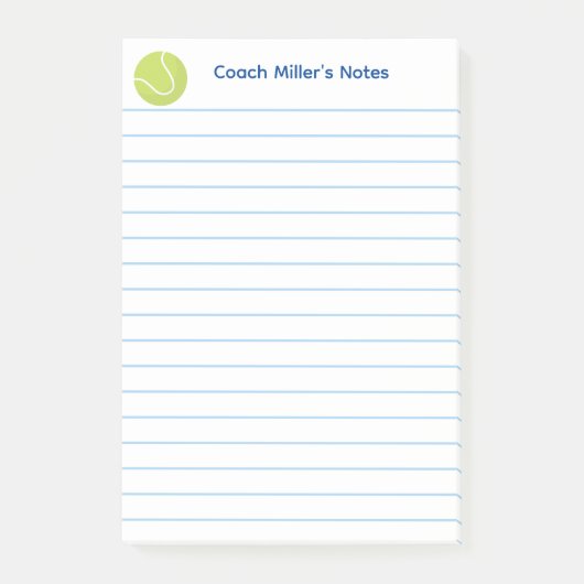Cool tenniscoach gelinieerd op maat post-it® notes (Voorkant)
