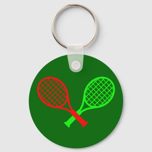 Cool tennisracket abstract ontwerp sleutelhanger (Voorkant)