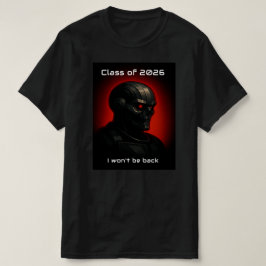 Cool Terminator Schedel Grafisch Ontwerp voor Afst T-shirt