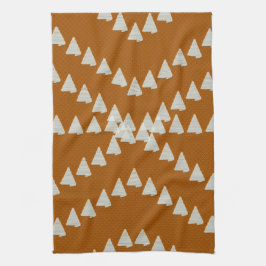 Cool Terracotta Oranje geometrische pijlen Theedoek