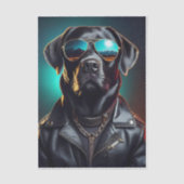 Cool Terrence, Black Lab in Leather Jacket Tissue Tissuepapier (Voorkant)