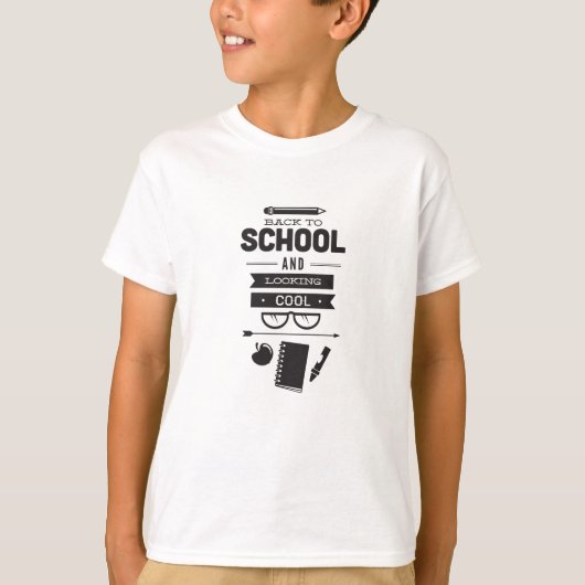 Cool Terug naar School Quote T-shirt (Voorkant)
