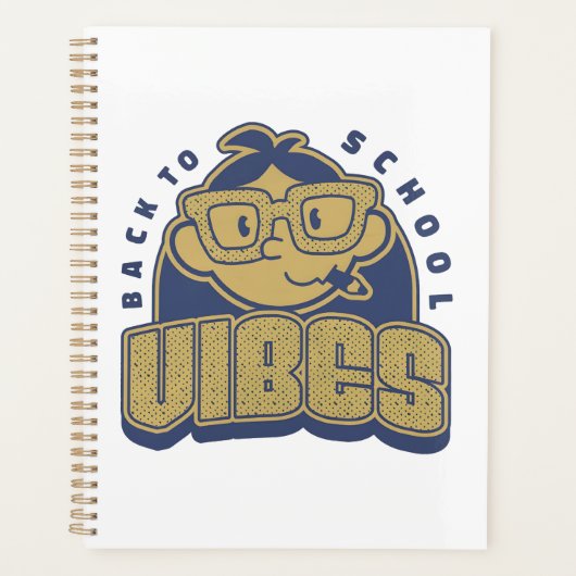 Cool Terug naar School Vibes Cartoon Art Planner (Voorkant)