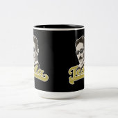 Cool Tesla met Shades-Mok Tweekleurige Koffiemok (Center)