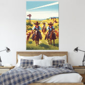 Cool Texas Canvas Afdruk (Insitu (Slaapkamer))