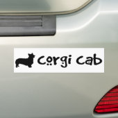 Cool Text Corgi Cab Bumpersticker (Op auto)