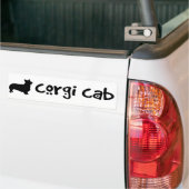 Cool Text Corgi Cab Bumpersticker (Op Truck)