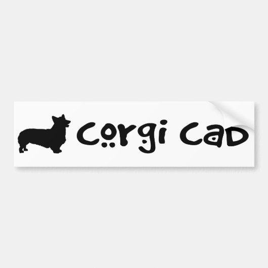 Cool Text Corgi Cab Bumpersticker (Voorkant)