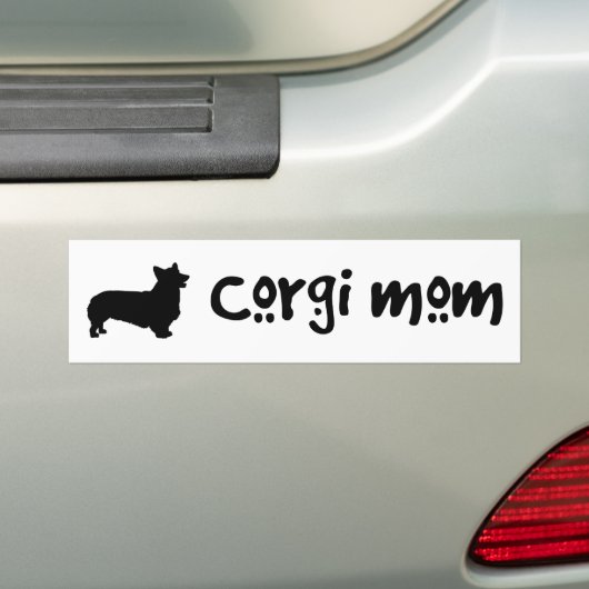 Cool Text Corgi Mama Bumpersticker (Op auto)