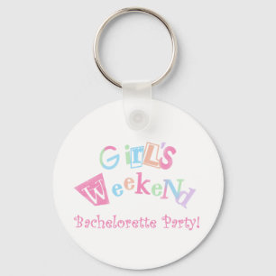 Cool Text Girls Weekend Bachelorette Party Sleutelhanger
