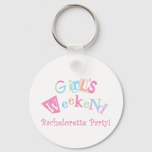 Cool Text Girls Weekend Bachelorette Party Sleutelhanger (Voorkant)