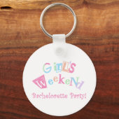 Cool Text Girls Weekend Bachelorette Party Sleutelhanger (Voorkant)