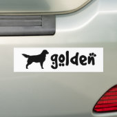 Cool Text Golden Bumpersticker (Op auto)