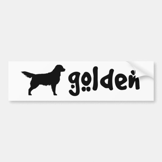 Cool Text Golden Bumpersticker (Voorkant)