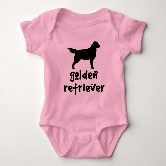Cool Text Golden Retriever Romper (Voorkant)