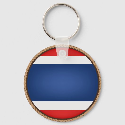 Cool Thailand Vlag zegel Sleutelhanger (Voorkant)